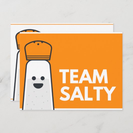 Grappig Oranje en Wit Briefkaart (Voorkant / Achterkant)