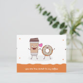 Grappig Oranje illustratie Love Briefkaart (Staand voorkant)