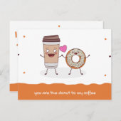 Grappig Oranje illustratie Love Briefkaart (Voorkant / Achterkant)