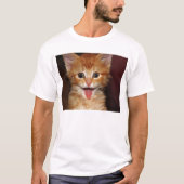 Grappig Oranje kat gezicht T-shirt (Voorkant)