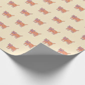 Grappig Oranje Kat Inpakpapier (Hoek)