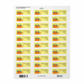 Grappig Oranje Kat Retouradres Etiket (Full Sheet)
