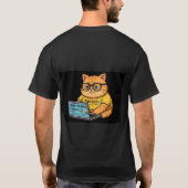 Grappig Oranje Katten T-shirt voor Programmeurs (Achterkant)