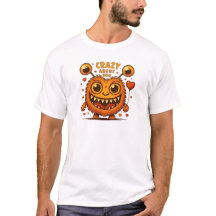 Grappig Oranje Monster Koppel T-Shirt