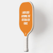 Grappig Oranje Niet in de Keuken Pickleball Paddle (Links)