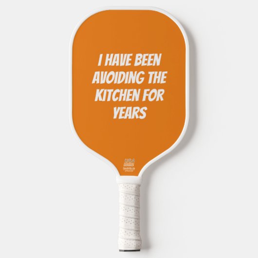 Grappig Oranje Niet in de Keuken Pickleball Paddle (Voorkant)