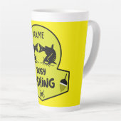 Grappig origineel viscadeautje latte mok (Rechterhoek)