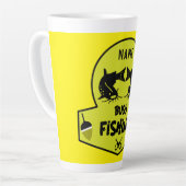 Grappig origineel viscadeautje latte mok (Linkerhoek)