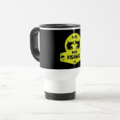 Grappig origineel viscadeautje reisbeker (Voorkant links)