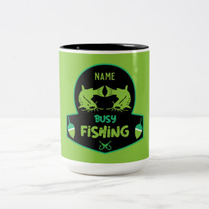 Grappig origineel viscadeautje tweekleurige koffiemok