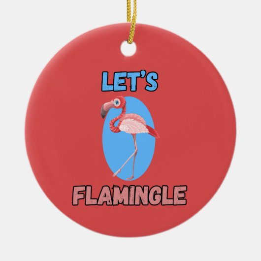 GRAPPIG! Ornament - Let's Flamingle - Flamingo (Voorkant)