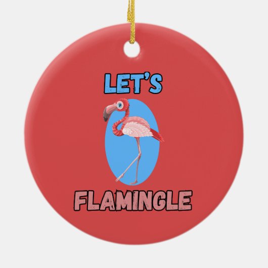 GRAPPIG! Ornament - Let's Flamingle - Flamingo (Achterkant)