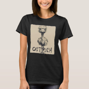 Grappig Ostrich Gezicht voor Volwassenen en Kinder T-shirt