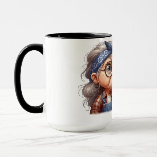 Grappig oud dame citaat mok (Links)