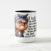 Grappig oud dame citaat mok (Midden)