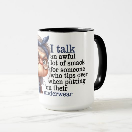 Grappig oud dame citaat mok (Voorkant rechts)