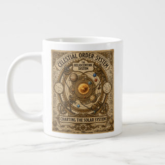 Grappig Oud Hemels Diagrom van het Zonnestelsel Grote Koffiekop