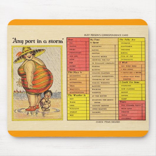 Grappig Oud Koppel op het Strand Onregelmatigheid Muismat (Voorkant)
