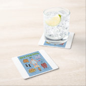 Grappig oud Man Doll Kartonnen Onderzetters (Insitu)