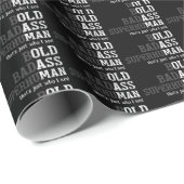 Grappig Oud Man Gezegde Gag Gift Vader Vaderdag Cadeaupapier (Rol Hoek)