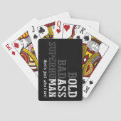 Grappig Oud Man Gezegde Gag Gift Vader Vaderdag Pokerkaarten (Achterkant)