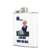 Grappig oud Man niet over de heuvel Heupfles (Links)