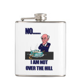 Grappig oud Man niet over de heuvel Heupfles (Voorkant)