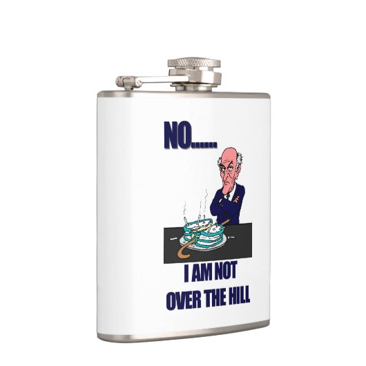 Grappig oud Man niet over de heuvel Heupfles (Rechts)