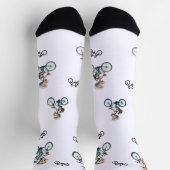 Grappig Oud man op de fiets voor fietsliefhebbers Sokken (Top)