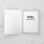 Grappig Oud Man Verjaardag Snarky Sassy Man Cartoo Kaart (Binnen)