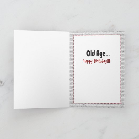 Grappig Oud Man Verjaardag Snarky Sassy Man Cartoo Kaart (Binnen)