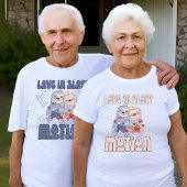 Grappig oud paar grootouder matching Jubileum T-shirt