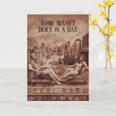 Grappig Oud-Romeins thema Valentijnsdag Kaart (Gele Bloem)