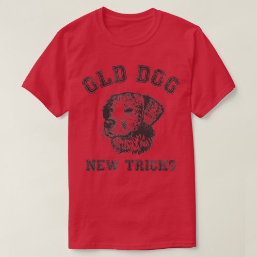 Grappig oud worden nieuwe trucs t-shirt (Design voorkant)