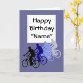 Grappig Ouddom, Birthday, Bike, Cyclus, Sport Kaart (Gele Bloem)