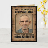 Grappig  oude cowboys die nooit een foto-kaart heb kaart (Gele Bloem)