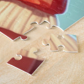 Grappig oude dame Drink een biertje Legpuzzel (Zijkant)