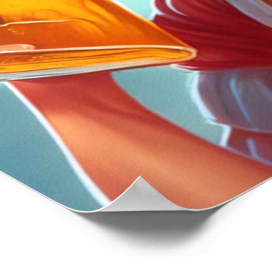 Grappig oude dame Drink een biertje Poster (Hoek)