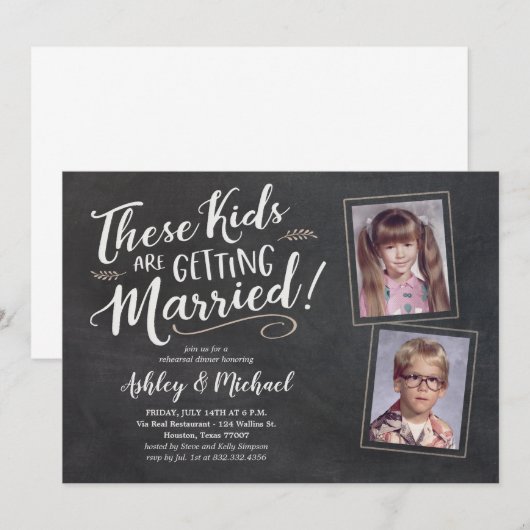 Grappig oude foto's repetitie van het avondeten kaart (Voorkant / Achterkant)