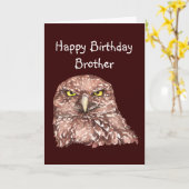 Grappig Oude Leeftijd, over de heuvel, Broer Owl Kaart (Gele Bloem)