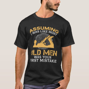 Grappig oude Mannen die van houtbewerking houden T-shirt