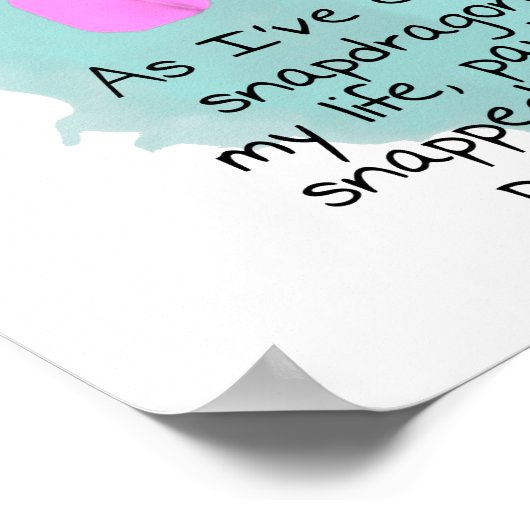 Grappig Oude Vrouw in een glazen blik Poster (Hoek)