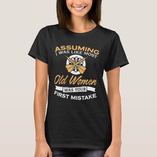Grappig oude vrouwen die overvallen verduisteren t-shirt (Voorkant)