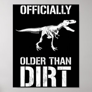 Grappig ouder dan aarde verjaardag novelty  poster