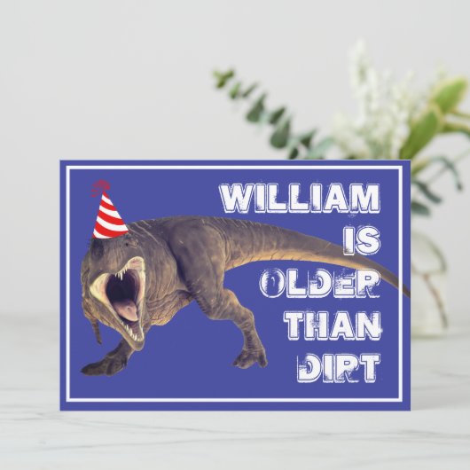 Grappig ouder dan vuil T-Rex Kaart (Staand voorkant)