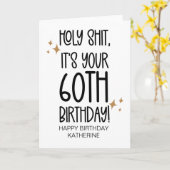 Grappig ouder worden 60ste verjaardag voor vriend kaart (Gele Bloem)