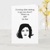 Grappig ouder worden gelukkige verjaardagswens kaart (Gele Bloem)