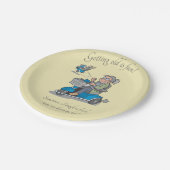 Grappig ouder worden op de heuvel Oude Vrouw Papieren Bordje (Gekanteld)