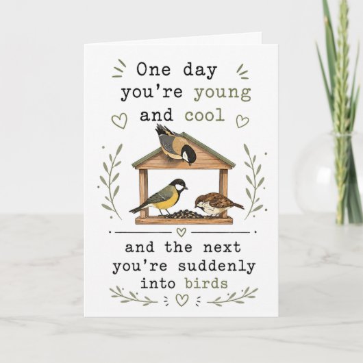 Grappig ouder worden Vogel moeder vader echtgenoot Kaart (Voorkant)