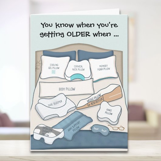 Grappig Ouder Wordende Kussen Verjaardag Kaart